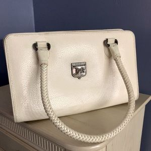 Barry Kieselstein-Cord texture white leather bag